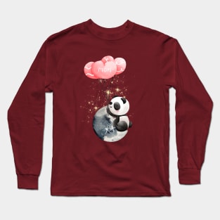 Cute Panda Missing MOM until Moon Long Sleeve T-Shirt